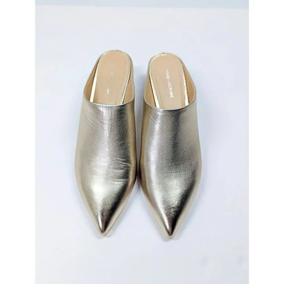 Pour La Victoire Women's Korrine Leather Heel Mules Champagne Size 8.5 MSRP $245 - Picture 3 of 10
